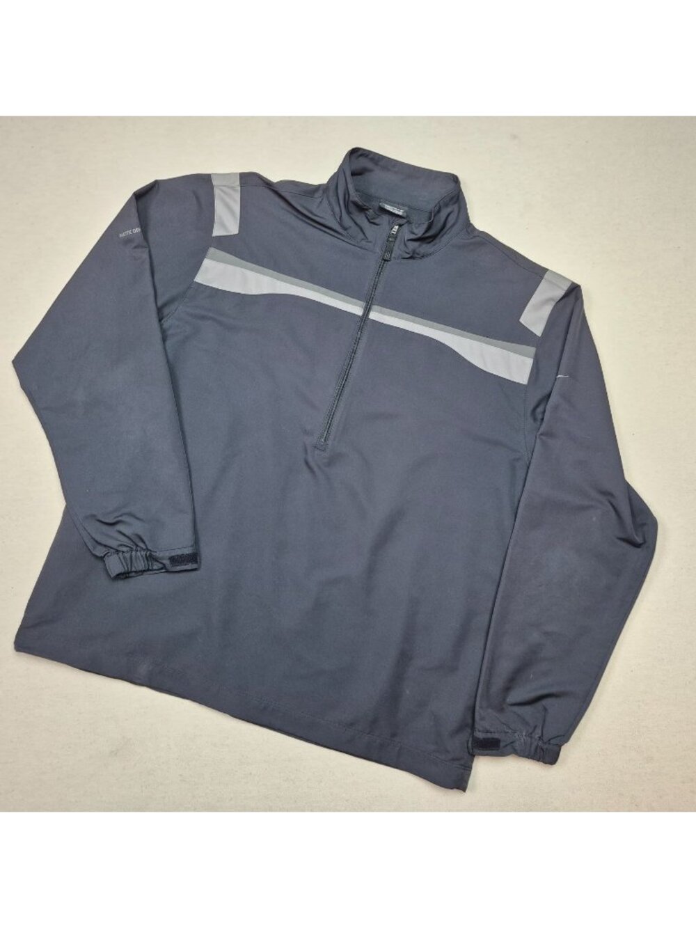 Nike Golf Men's Black/Gray 1/4 Zip Pullover Windbreaker Light Jacket Sz XL